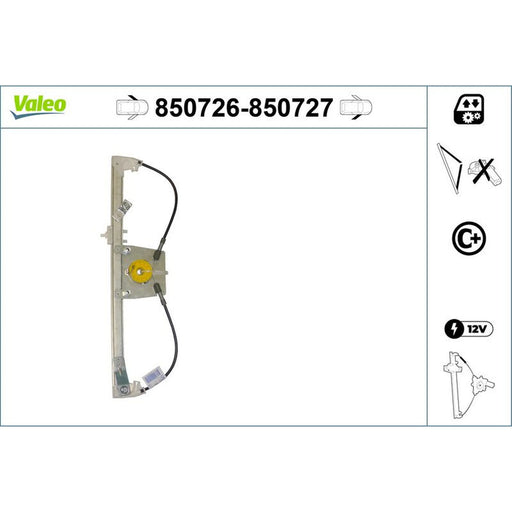Valeo Electric Window Regulator Lifter Left Front 850726