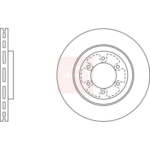 Apec 2 x Vented Brake Discs fits Hyundai Terracan 2003-2006 2.9
