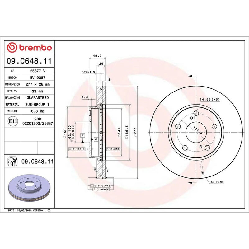 Brembo Front & Rear Brake Discs & Pads fits Toyota Corolla 2013-2019 1.6 1.8