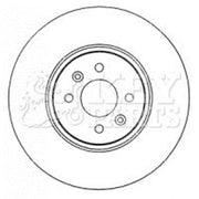 Key Parts Front Brake Discs & Pads fits Renault Scénic II 2003-2009 1.9 2.0