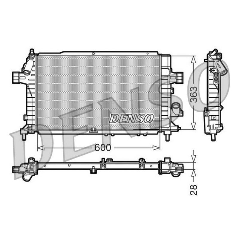 Denso Engine Radiator fits Opel Astra H 2004-2010 1.7