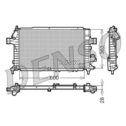 Denso Engine Radiator fits Opel Astra H 2004-2010 1.7