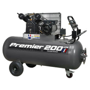 Sealey Air Compressor 200L Belt Drive 3hp with Front Control Panel SAC3203B Sealey - Dynamic Drive