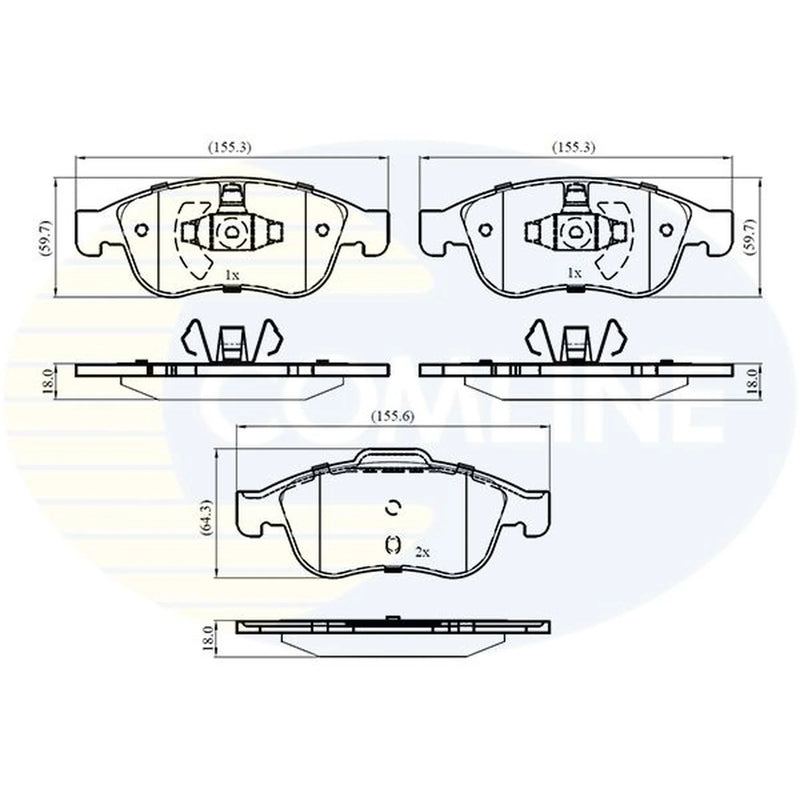 Comline Front & Rear Brake Discs & Pads fits Renault Megane III 2009-2016 2.0