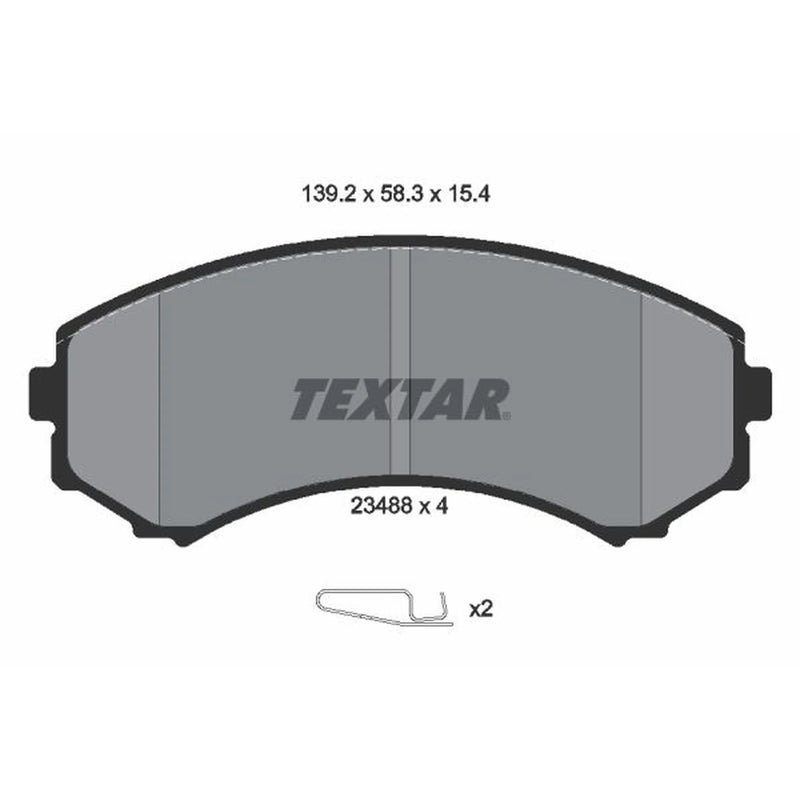 Textar Front Brake Pad Set 2348801