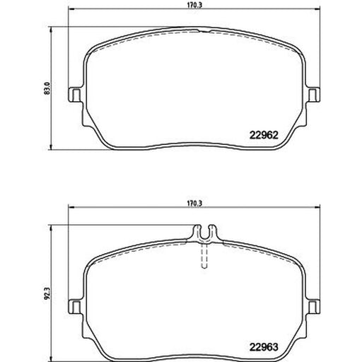 Mintex Front Brake Pad Set fits Mercedes-Benz Gle 2018-2023