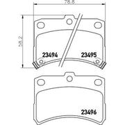 Mintex Front Brake Pad Set fits Daihatsu Cuore 1998-2003 1.0