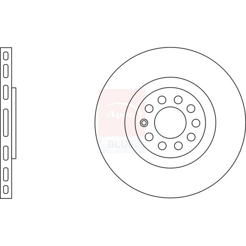 Apec Front Vented & Rear Vented Brake Discs & Pads fits VW Polo IV 2006-2009 1.8