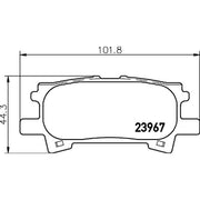 Mintex Rear Brake Pad Set fits Lexus Rx 2003-2008
