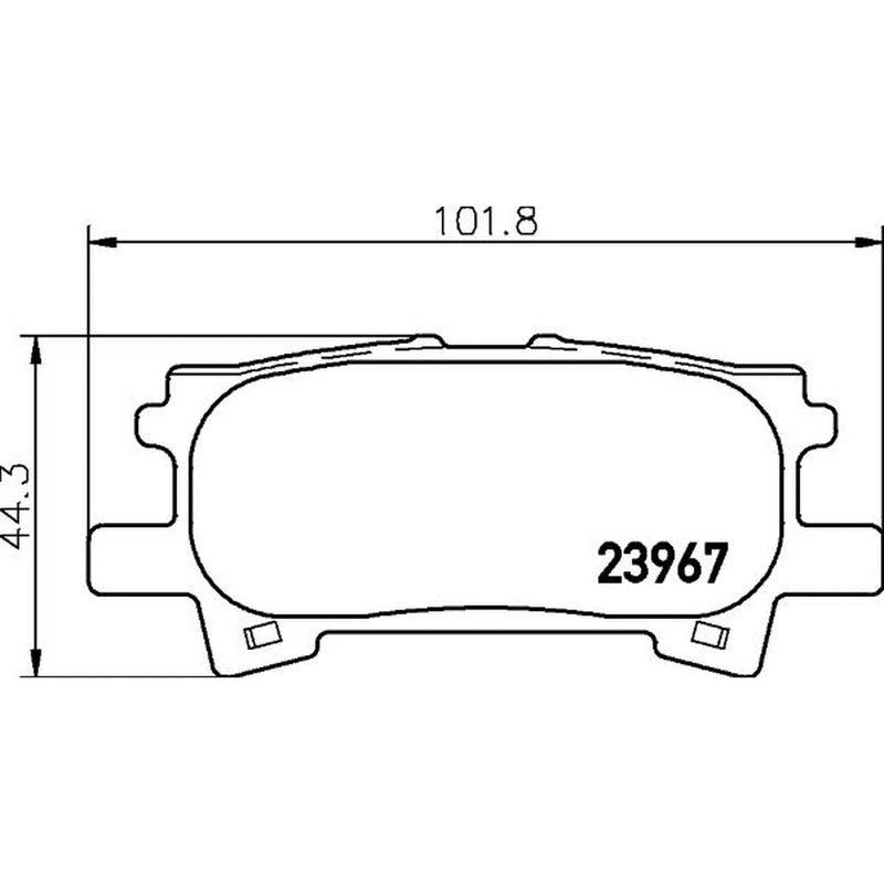 Mintex Rear Brake Pad Set fits Lexus Rx 2003-2008