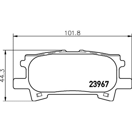 Mintex Rear Brake Pad Set fits Lexus Rx 2003-2008