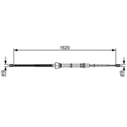 Bosch Handbrake Cable Right Rear fits VW Bora 2005-2014 2.0