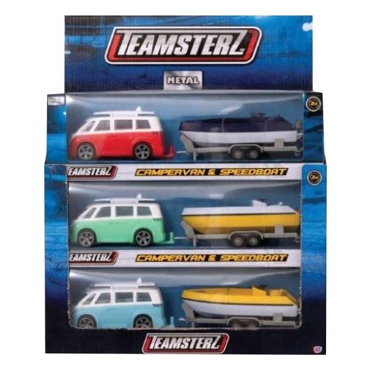 Camper Van Speedboat die cast model set M0032 UK Camping And Leisure - Dynamic Drive