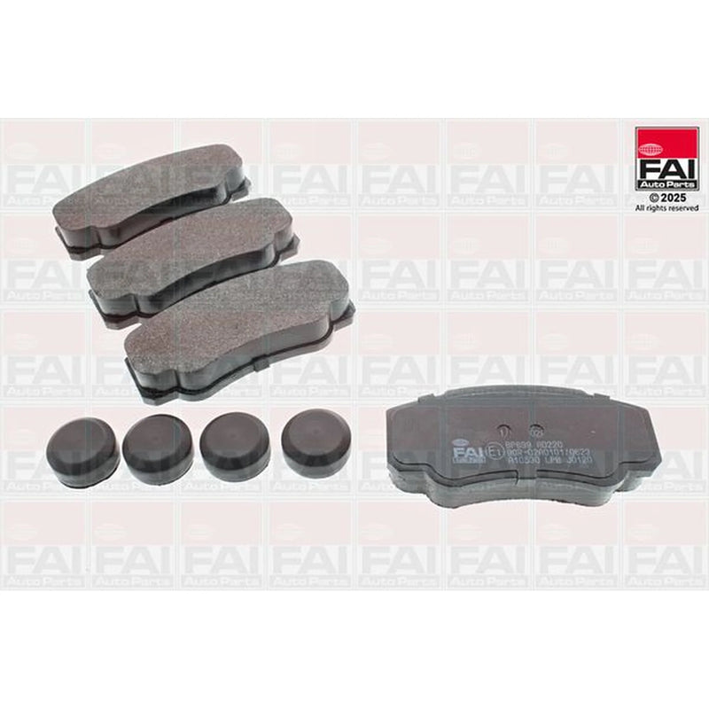 FAI Rear Brake Pad Set fits Citroën Relay I 2000-2002 2.5 2.8