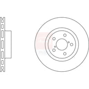 Apec 2 x Vented Front Brake Discs SDK6201-x2