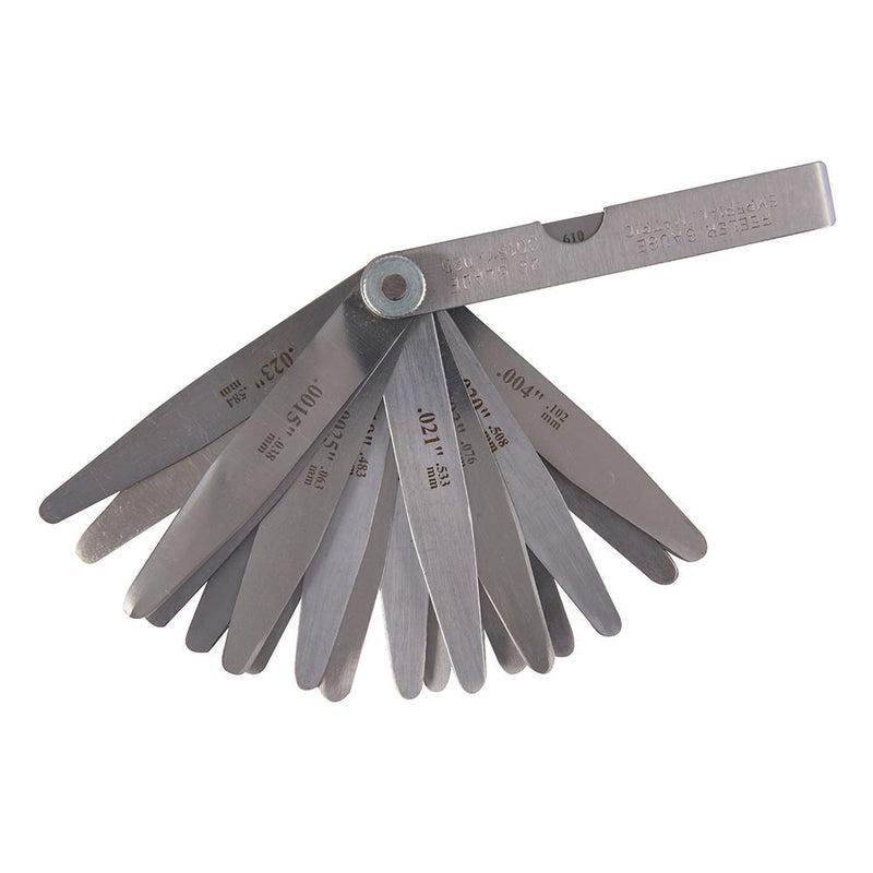 Silverline Feeler Gauge 26 Leaves (0.051 - 0.635mm) Silverline - Dynamic Drive