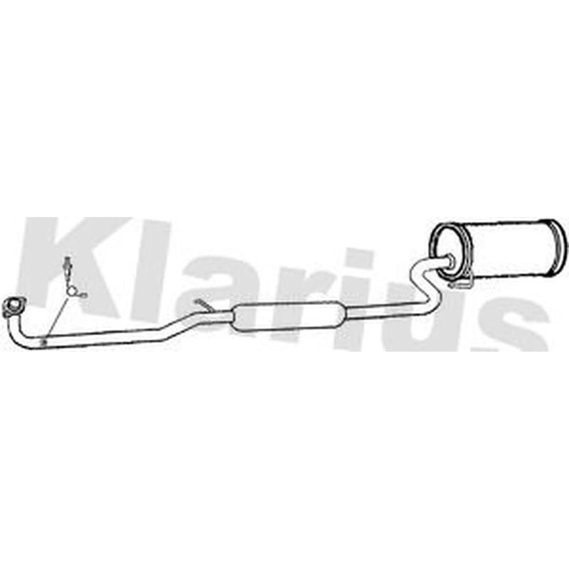 Klarius Box With Centre Pipe Centre fits Daihatsu Storia 2000-2005 1.3