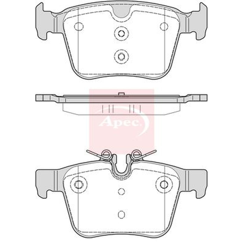 Apec Rear Brake Pad Set fits Jaguar I-Pace 2018 on