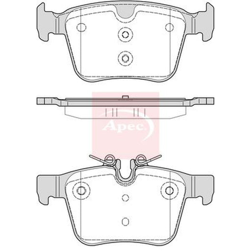 Apec Rear Brake Pad Set fits Jaguar I-Pace 2018 on