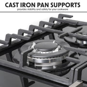 Baridi Gas Hob with 4 Cooking Zones 60cm - Black DH226 Baridi - Dynamic Drive