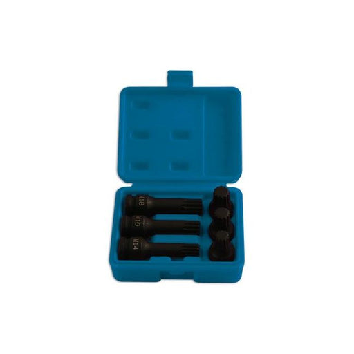 Laser Spline Bit Set 1/2"D 6pc 5019 Laser - Dynamic Drive