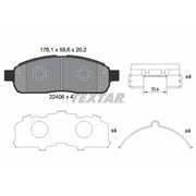 Textar Brake Pad Set 2240601