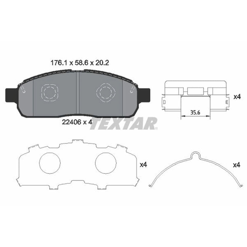 Textar Brake Pad Set 2240601