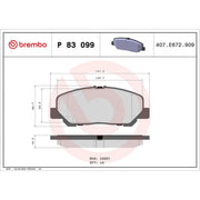 Brembo 4 x Front Brake Pad Set fits Toyota Alphard / Vellfire 2008-2015 2.4 3.5