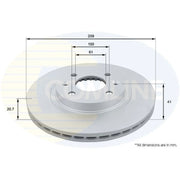 Comline 2 x Vented Front Brake Discs ADC1507V-x2