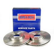 Borg & Beck 2 x Vented Brake Discs fits Mazda RX-8 2003-2012 1.3