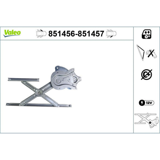 Valeo Electric Window Regulator Lifter Right Front 851457