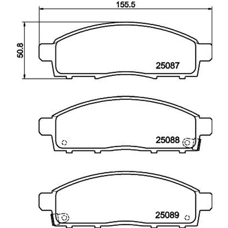 Mintex Front Brake Pad Set fits Nissan NV200 2010-2013 1.5 1.6