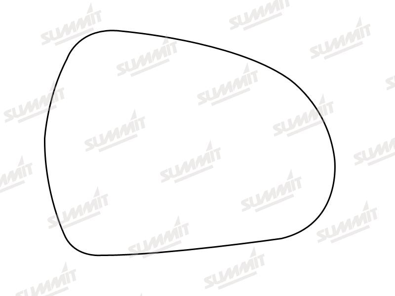 Summit Stick-On Standard Mirror Glass fits Peugeot 207 308 06 on RHS Summit - Bars 4 Cars