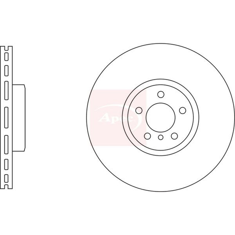 Apec Front Brake Vented Discs & Pads fits BMW X5 2013-2018
