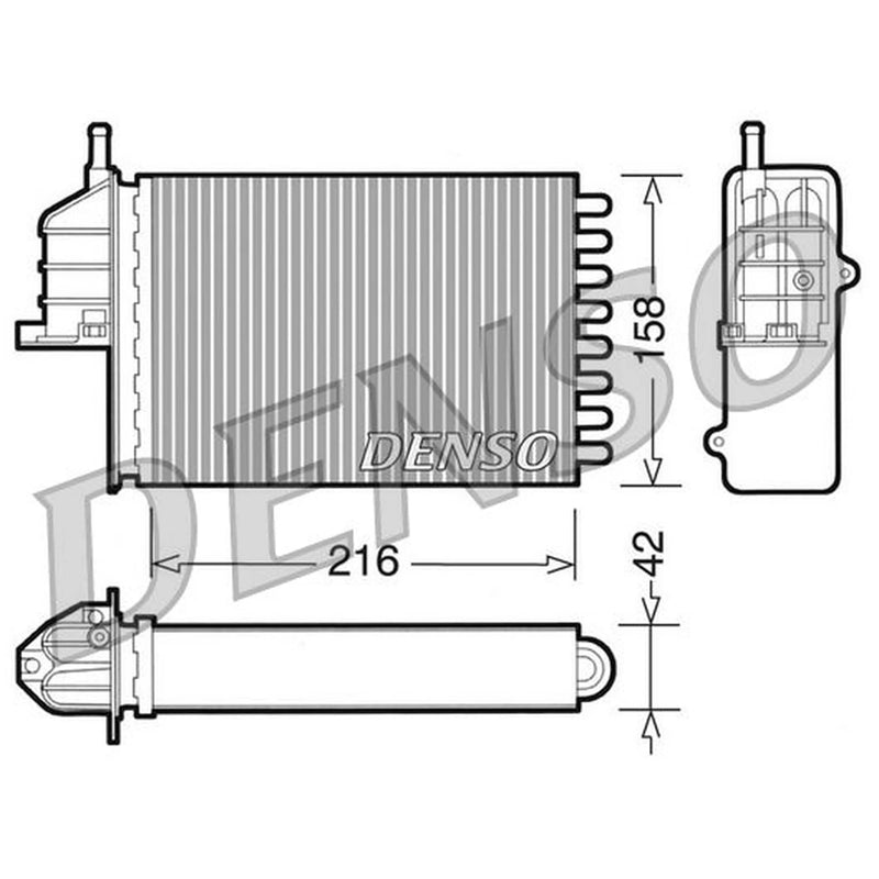 Denso Heater Matrix Core Heat Exchanger fits Fiat Seicento 1997-2010 0.9 1.1