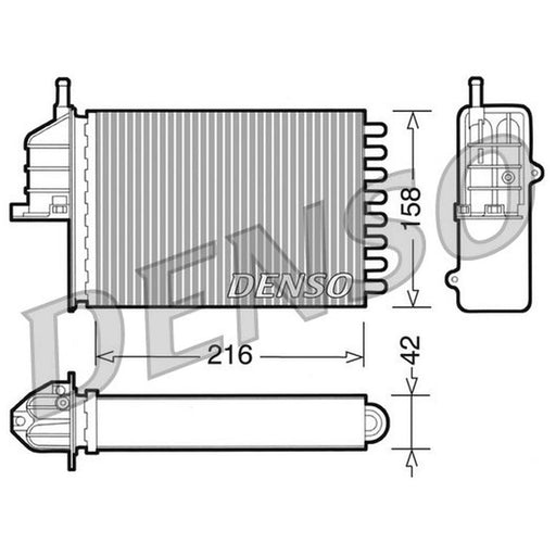 Denso Heater Matrix Core Heat Exchanger fits Fiat Seicento 1997-2010 0.9 1.1