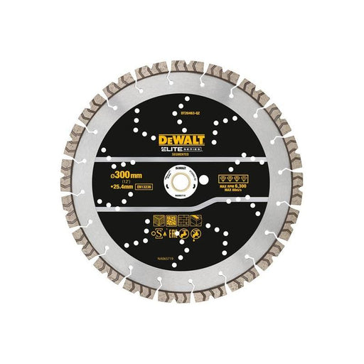 Dewalt Power Tools ELITE SERIES™ All Purpose Diamond Segmented Wheel 300 x 25.4mm DeWALT Power Tools - Dynamic Drive