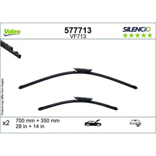 Valeo Aerotwin Front Wiper Blade Set 700mm + 350mm — 577713 OE 2465613