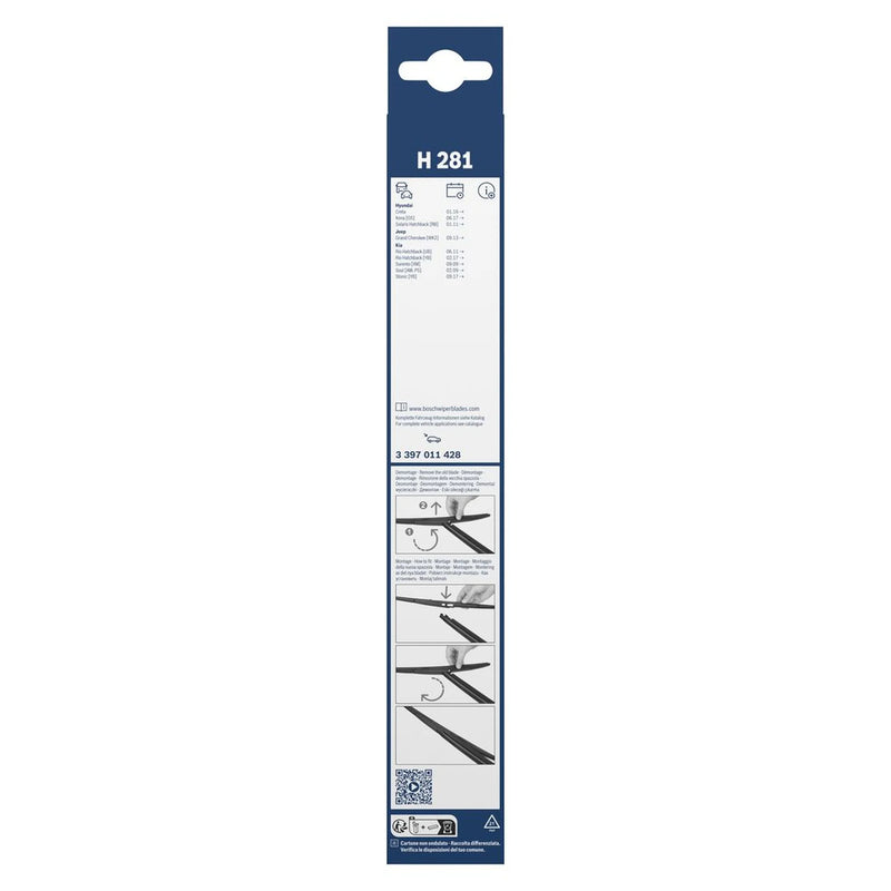 Bosch Conventional Wiper Blade 280mm — H281 fits Hyundai Accent IV 2010-2018 1.4