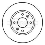 Borg & Beck 2 x Vented Front Brake Discs BBD4654