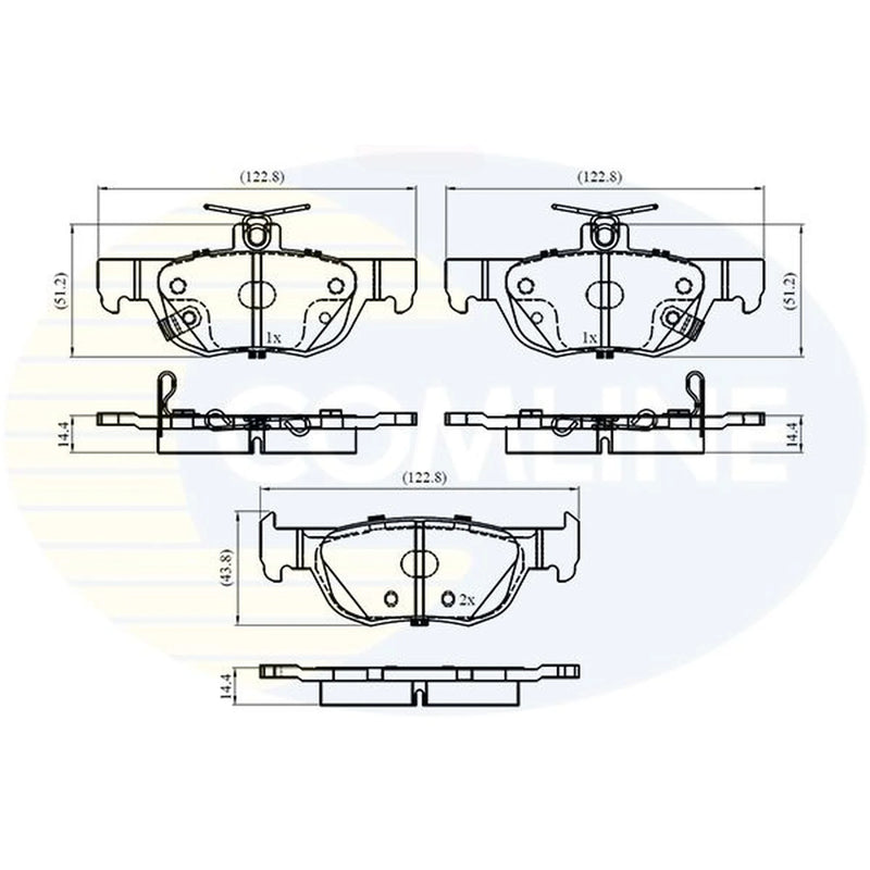 Comline Front & Rear Brake Discs & Pads fits Mazda CX-30 2019 on 1.8