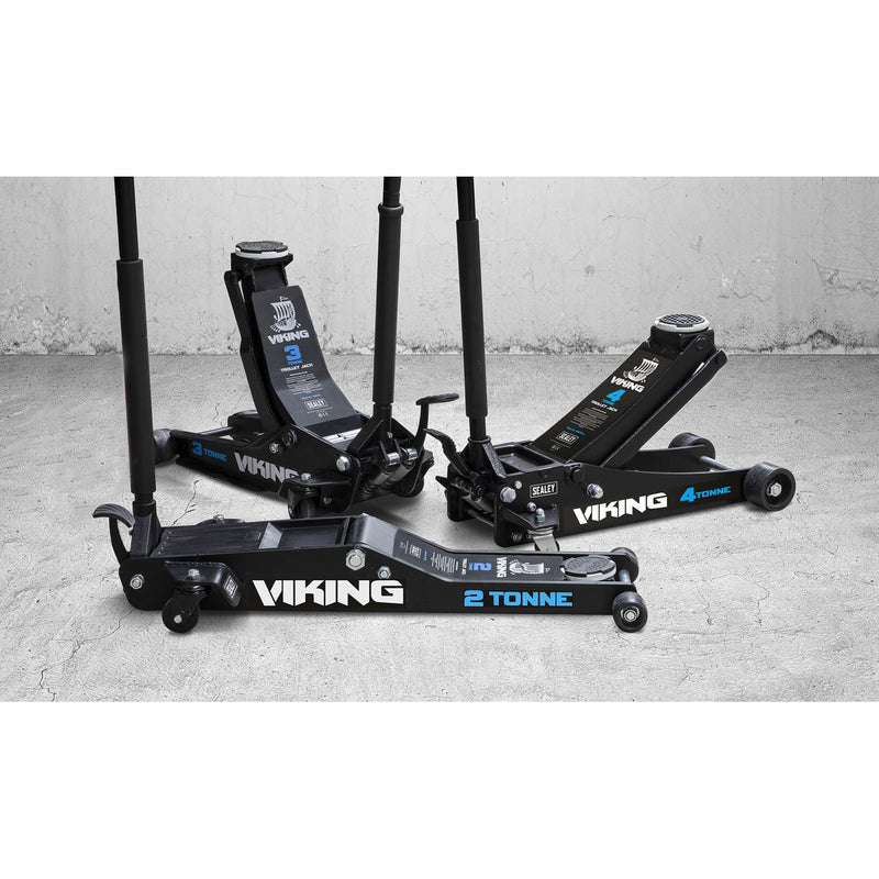 Viking Viking Low Profile Professional Trolley Jack with Rocket Lift 3 Tonne Viking - Dynamic Drive