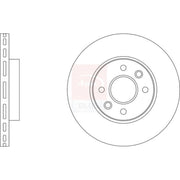 Apec 2 x Vented Front Brake Discs SDK6957-x2