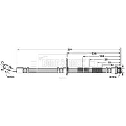 Borg & Beck Brake Hydraulic Hose Line Front Left BBH7634
