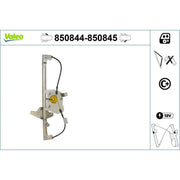 Valeo Electric Window Regulator Lifter Right Front 850845