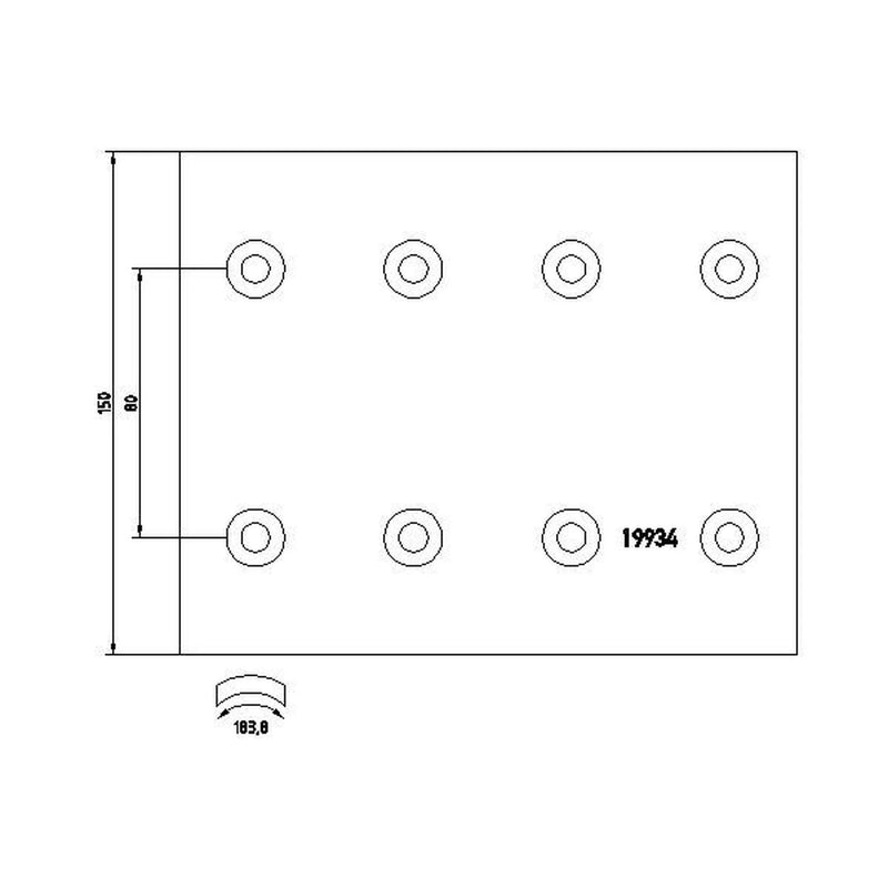 Textar Textar Cv Brake Lining Set 1993409