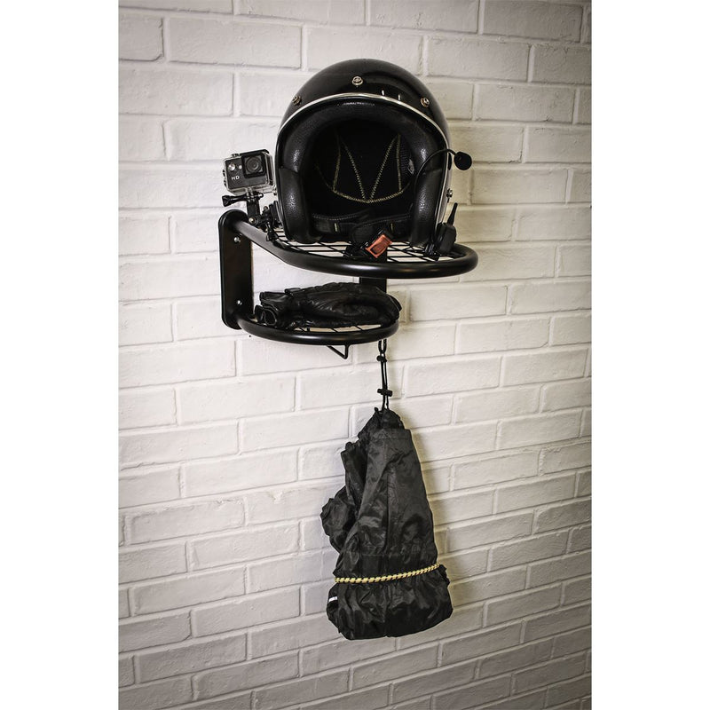 Sealey Motorcycle Helmet Clothing Gear Tidy Wall Mounted Shelf Rack Bike Storage Sealey  - Dynamic Drive