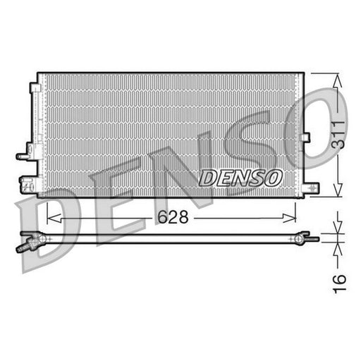Denso Air Conditioning Condenser fits Jaguar X-Type I 2003-2009 2.0 2.2