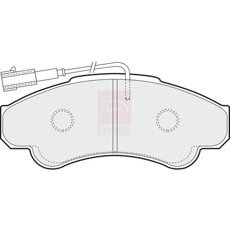 Apec Front Brake Pad Set fits Citroën Relay II 2002-2006 2.0 2.2 2.8