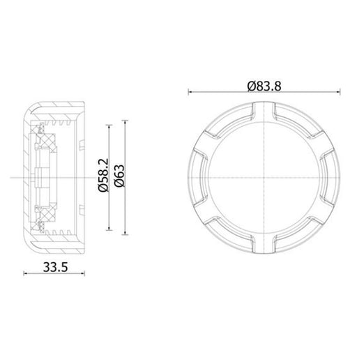 Mahle Coolant Expansion Tank Cap fits Scania 4 - Series 1995-2008
